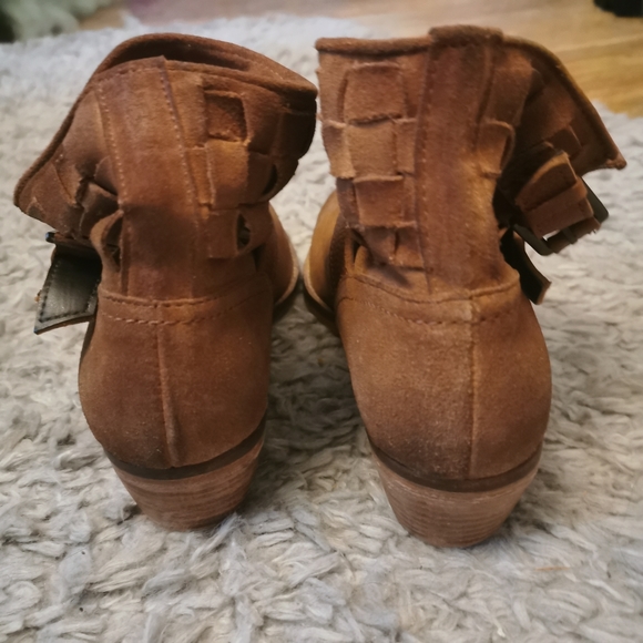 Adam Tucker Suede Woven Buckle Boots - Picture 3 of 5